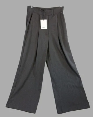 Pantalones de pierna ancha para mujer Dixie talla S (28x31) grises hechos en Italia nuevos con etiquetas Foto 1 de 4