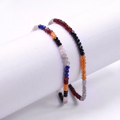 Set bracciale combinato perle granato rosso gioielli in argento sterling... - Immagine 1 di 4