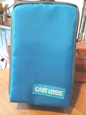 Vintage Case Logic Portable Blue Bag Pouch, missing strap, 7 X 4 X 3 - Image 1 of 4