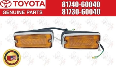 Juego de luces marcadoras de señal de giro lateral derecha izquierda Toyota OEM 60040 para Land Cruiser Foto 1 de 4