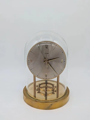 Zentra Tischuhr Kaminuhr mit Drehpendel und Glasdom Quarzwerk Vintage - Bild 1 von 4