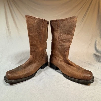 Botas de Montar Harley-Davidson Motor Cycles Talla 9 Marrón Cuero Genuino Foto 1 de 4