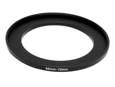55-72mm Metal Step Up Ring Lens Adapter from 55 Male to 72 Female Thread – UK ST - Image 1 of 4