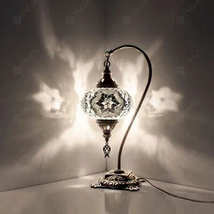 Türkisch marokkanischer Stil Mosaik Tiffany bunte Glas Schwanenhals Tischlampen - Bild 1 von 10