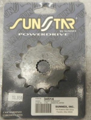 Piñón delantero Yamaha YZ125 1992 WR200R 1987-2002 NOS SUNSTAR 34514 Foto 1 de 2