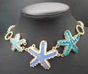 Betsey Johnson Vintage Seestern Strass Halskette - Bild 1 von 5
