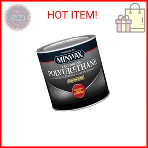 1/2 pt Minwax 23005 Clear Fast-Drying Oil-Based Polyurethane, Semi-Gloss - Picture 1 of 2