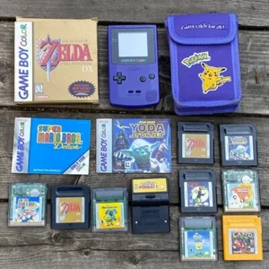 Vintage Nintendo Gameboy Color Lot With 10 Games - MINT CONDITION - Picture 1 of 4