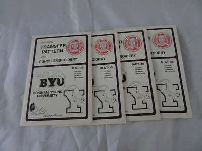  Hot Iron Transfer Packages Vtg.1987 Pretty Punch & Embroidery Lot 4 BYU  - Image 1 of 4