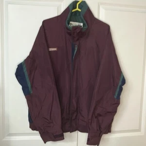 Vintage Columbia Bugaboo Jacket Mens Purple Green Windbreaker - Picture 1 of 10