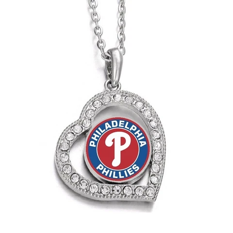 Philadelphia Phillies Womens Sterling Silver Link Chain Necklace And Pendant D19 Cover