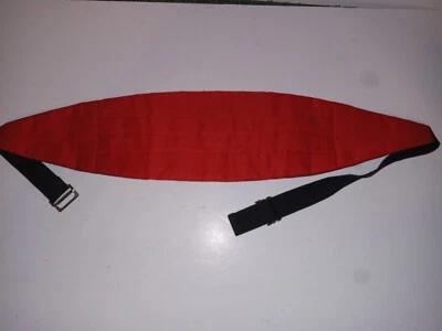 Men's RED Tuxedo Cummerbund Belt Ribbed Pleats Elastic Waist Band Tux - Image 1 of 4