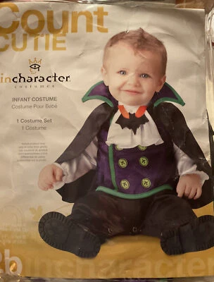 Child's Count Cutie Vampire Baby Costume Halloween Infant 0-6 Months NWOT - Image 1 of 4