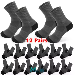 Men's Hiking Walking Socks Wicking Cushioned Outdoor Recreation Crew Work Socks - Picture 1 of 20