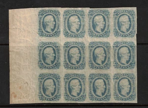 Confederate States Of America #12 Extra Fine Never Hinged Block Of Twelve - Picture 1 of 3