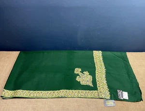 AUTHENTIC VINTAGE INDIAN SHAWL SCARF HEADSCARF 100% KASHMIRI WOOL HANDMADE - Picture 1 of 14
