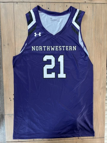 Under Armour Northwestern Gametime Basketball Jersey Purple #21 Men's L UJKJG1M Cover