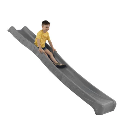 KBT 3 m Kunststoffrutsche Wellenrutsche Kinderrutsche Garten grau blau