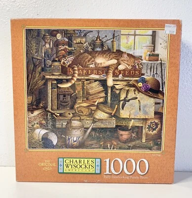Charles Wysocki's Cat Nap 1000 Piece Jigsaw Puzzle - Image 1 of 4