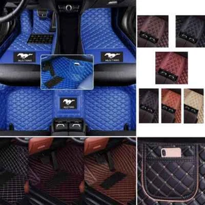 For Ford Mustang Coupe/Convertible Car Floor Mat Custom Waterproof Carpet Auto - Picture 1 of 31