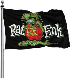 Rat Fink Flag Banner Sign Matco 3x5 Ft Hot Rod Ford Chevy Mustang Mopar Man Cave - Bild 1 von 2