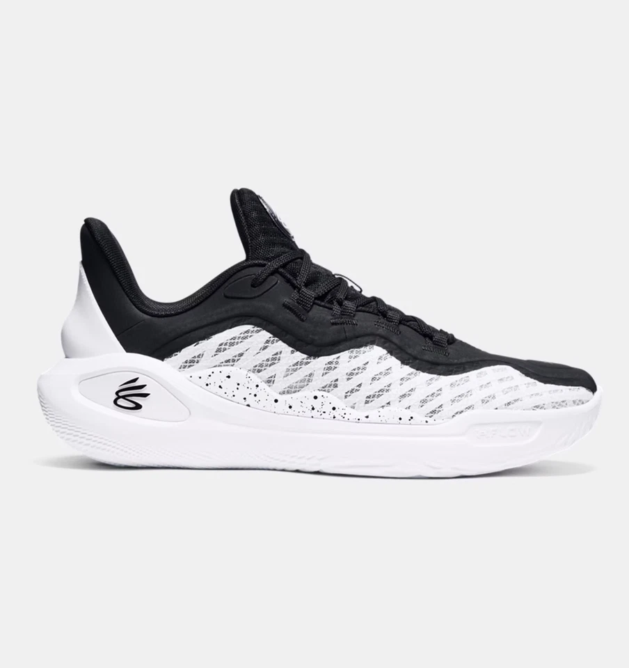 Tênis de basquete masculino Under Armour Curry 11 time tamanho 9 preto branco 3027637 104 - Imagem 1 de 1