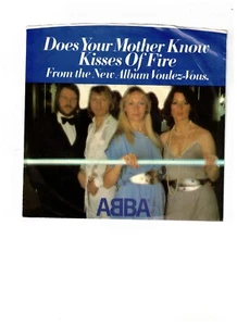 ABBA DISCO 45 (Atlantic 3574) Does Your Mother Know/Kisses Of Fire NM - Imagen 1 de 4