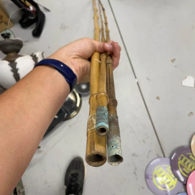 Piezas de caña de pescar de bambú vintage - HN Foto 1 de 4