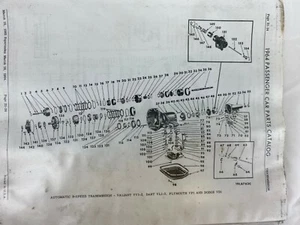Photo Copy 1964 Mopar 3 Speed Transmission Parts And Rebuilding Instructions - Bild 1 von 3