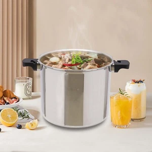 Pentola a pressione grande 22L pentole cucina con valvola di rilascio manometro 90kpa - Foto 1 di 19