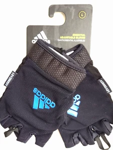 Adidas Aeroready black Workout Exercise Weight Lifting Cycling gym gloves Large - Picture 1 of 3
