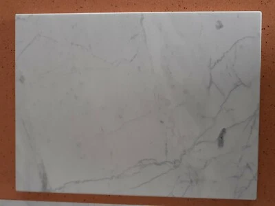 Tagliere marmo bianco C Carrara 40x30,sotto pentola,base stemperare cioccolato  - Immagine 1 di 4