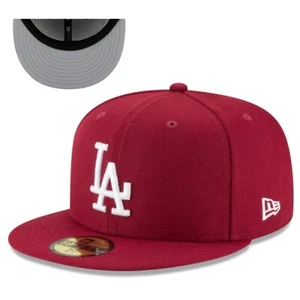 Los Angeles Dodgers MLB  59Fifty Fitted Hat -Burgundy - Picture 1 of 2