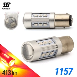 2X BAY15D 1157 50W Red LED Rear Brake Stop High Power Tail Lamp Light Bulbs Pair - Picture 1 of 12