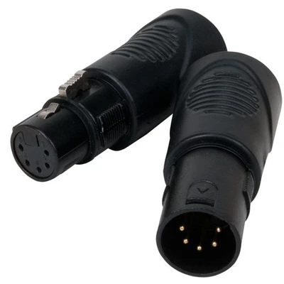 AMERICAN DJ ACRJ455PSET PRO GRADE RJ45 TO 5-PIN XLR MALE/FEMALE ADAPTER SET NEW - Image 1 of 2
