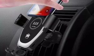 Chargeur de voiture sans fil support de smartphone charge rapide support de... - Photo 1/10