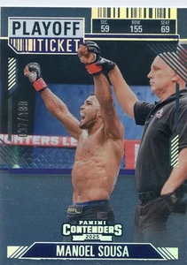 2025 Panini Contenders PFL MANOEL SOUSA #92 Playoff Ticket #37/199 - Picture 1 of 2
