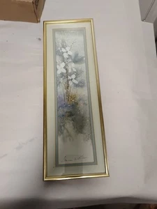 Pintura Acuarela Enmarcada 6.25"x 18.5" Por Donna Watson/Marco de Metal Aspecto Dorado - Imagen 1 de 8