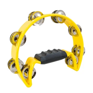 Percussion Plus half moon tambourine - Yellow - Picture 1 of 1
