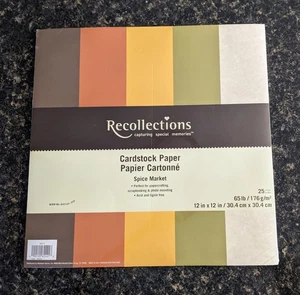 Recollections Spice Market 12 x 12 Cardstock Paper - Scrapbooking - Fall - NEW - Picture 1 of 2