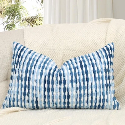 Fundas de almohada decorativas boho 12x20 pulgadas, funda de almohada acolchada de chenilla... Foto 1 de 4