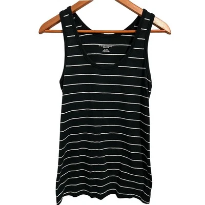 Regata Liz Lange Maternidade para Target Listrada Preto e Branco Feminina Tamanho XL - Imagem 1 de 4