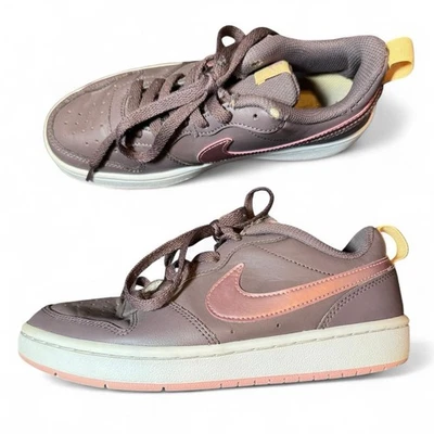 Nike Court Borough 2 Bajo Violeta Mineral Melón Tinte Rosa Esmalte Niños Grandes Talla 4.5 Y Foto 1 de 4