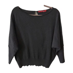 KRIMSON KLOVER maglione pullover misto seta maglia grigio donna taglia large - Foto 1 di 4