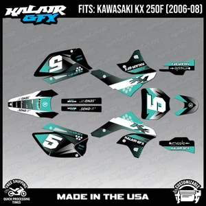 Graphics Kit for Kawasaki KX250F (2006-2008) KX 250F Turbo Series - Teal - Bild 1 von 4