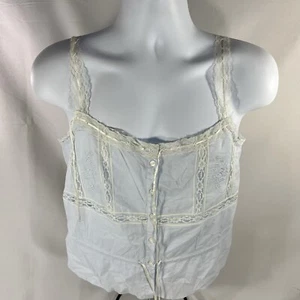 ALEXANDRA BARTLETT Intimates Medium Embroidered NightGown Lace Top NWT New - Picture 1 of 14