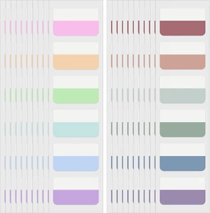 12 Colors 240 Pcs Sticky Index Tabs, Colored Book Sticky Tabs for Bible Notebook - Picture 1 of 12