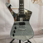 Custom Left Handed Special Shaped Electric Guitar Silver Cracked Mirror Hot Sale