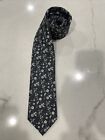 Stacy Adams Neck Tie Black And White Flowers 