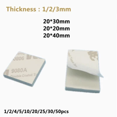 Almohadillas adhesivas de espuma EVA de doble cara cinta de montaje adhesiva fuerte cuadrada 1/2/3 mm de ancho Foto 1 de 4